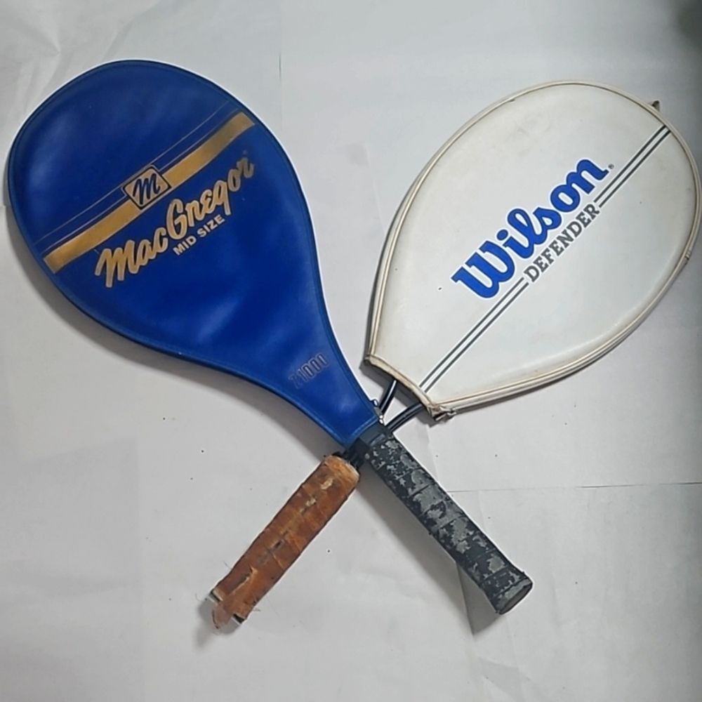 Vintage 70s Tennis Racket Wilson Defender McGregor Mancave Decor